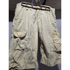 G1 Basic Goods Tan Cargo Capri Pants Y2K Women's Size 8